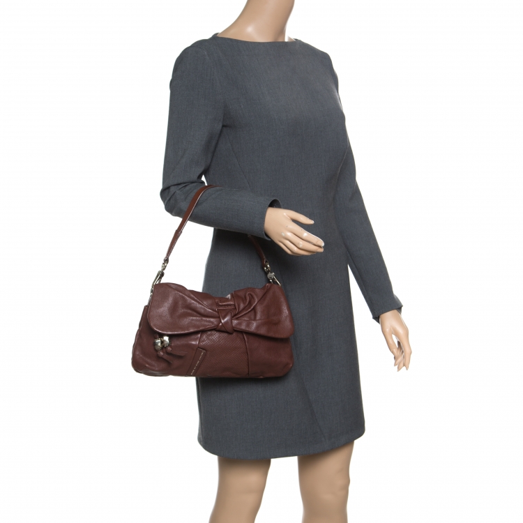 Pre Owned Marc by Marc Jacobs Brown Leather Hillsy Shoulder Bag