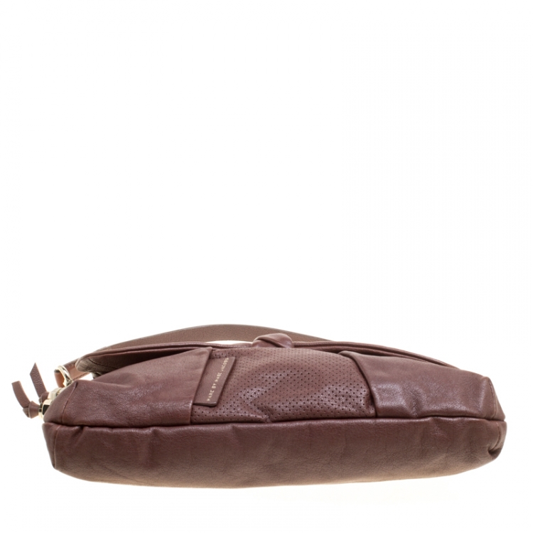 Pre Owned Marc by Marc Jacobs Brown Leather Hillsy Shoulder Bag