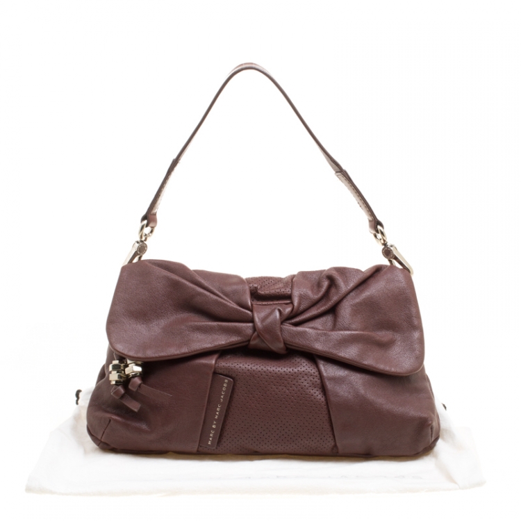 Pre Owned Marc by Marc Jacobs Brown Leather Hillsy Shoulder Bag
