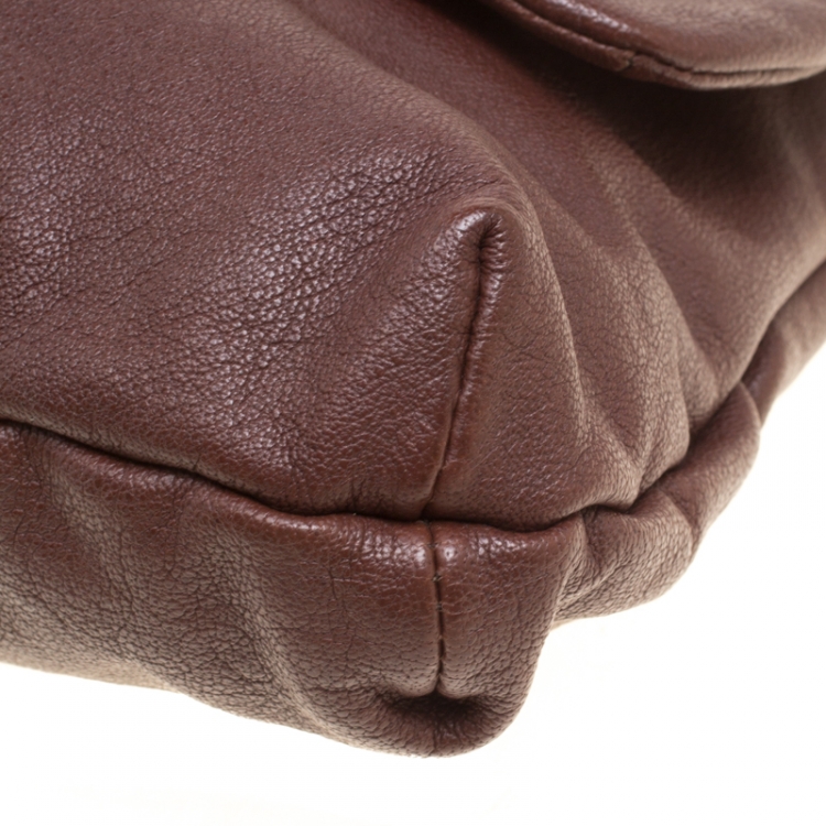 Pre Owned Marc by Marc Jacobs Brown Leather Hillsy Shoulder Bag