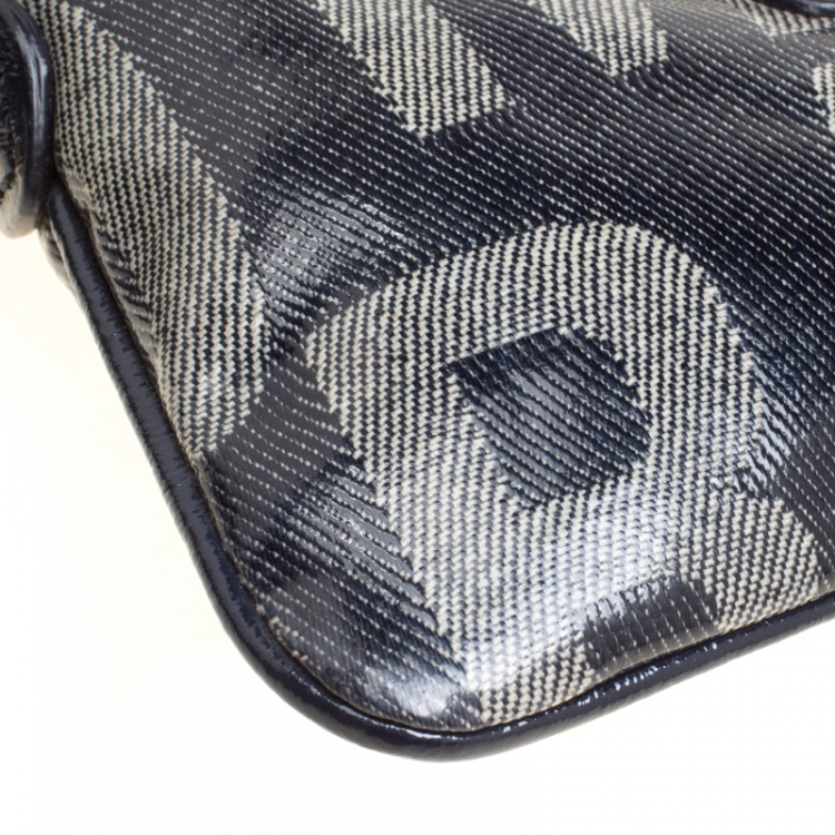 Pre Owned Marc by Marc Jacobs Blue Coated Canvas and Leather Pouch