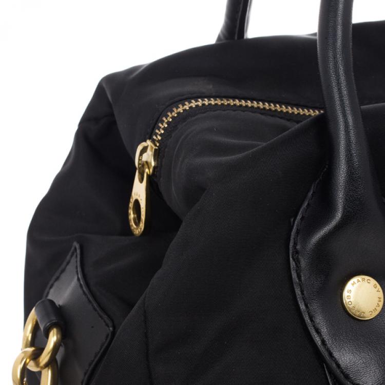 Pre Owned Marc by Marc Jacobs Black Preppy Nylon Pearl Satchel