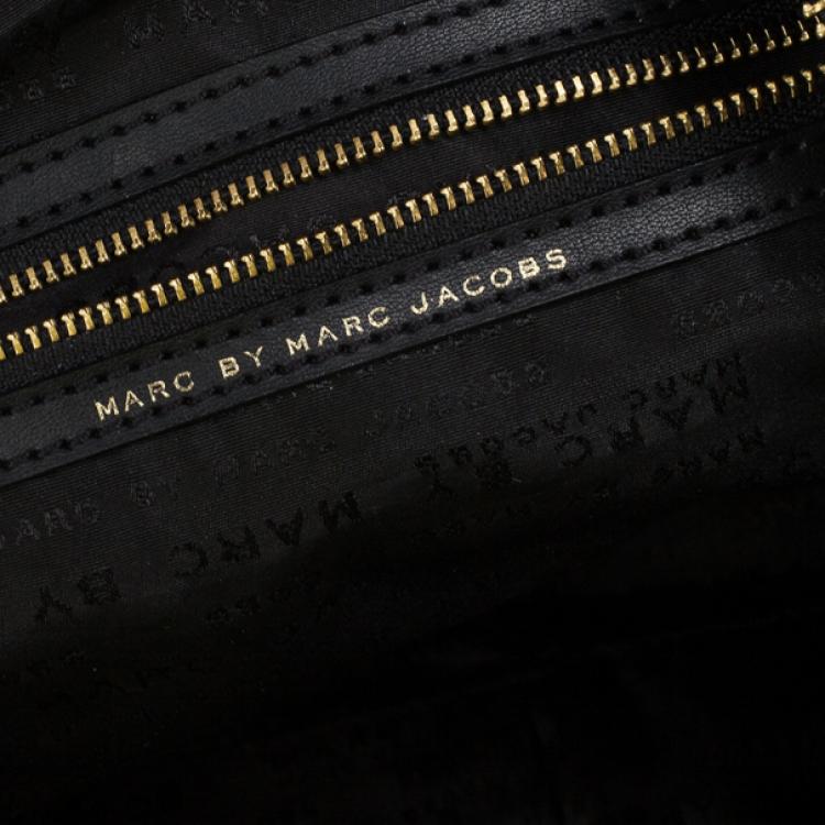 Pre Owned Marc by Marc Jacobs Black Preppy Nylon Pearl Satchel