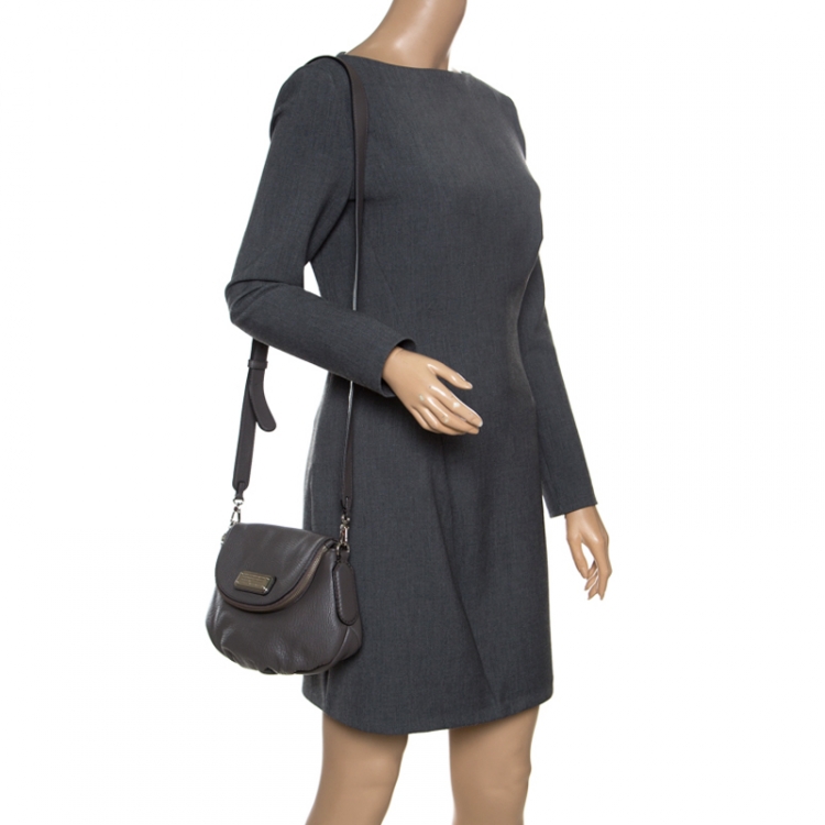 Pre Owned Marc by Marc Jacobs Grey Leather Classic Q Natasha Crossbody Bag