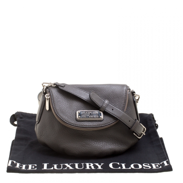 Pre Owned Marc by Marc Jacobs Grey Leather Classic Q Natasha Crossbody Bag