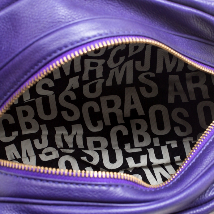 Pre Owned Marc by Marc Jacobs Purple Leather Classic Q Baby Groovee Bag