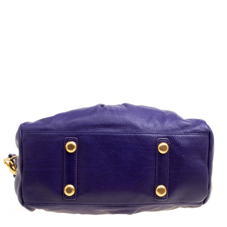 Pre Owned Marc by Marc Jacobs Purple Leather Classic Q Baby Groovee Bag