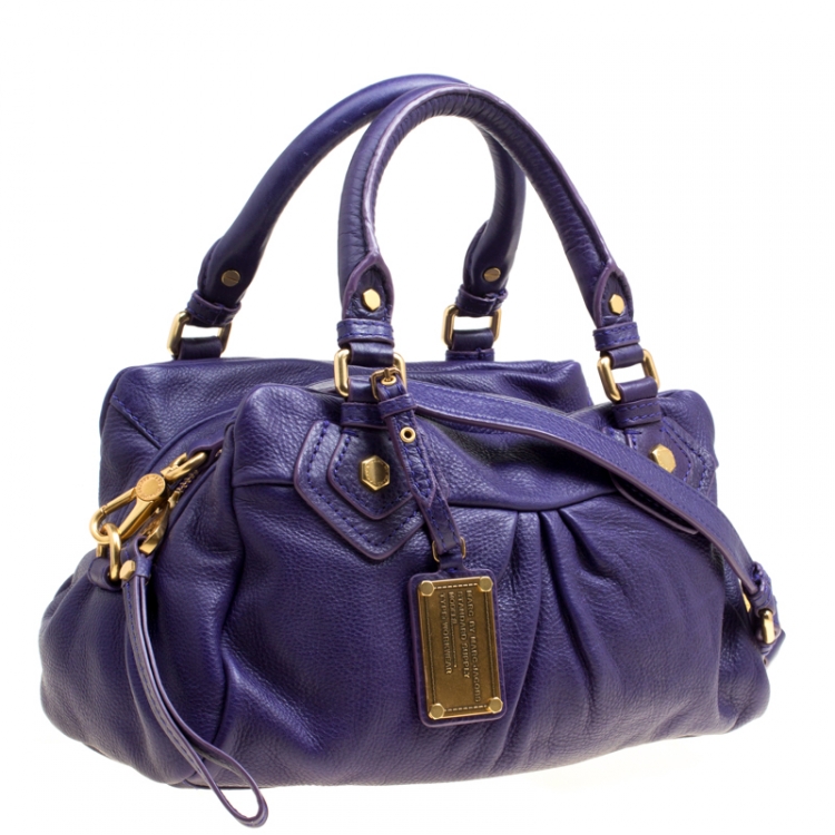 Pre Owned Marc by Marc Jacobs Purple Leather Classic Q Baby Groovee Bag