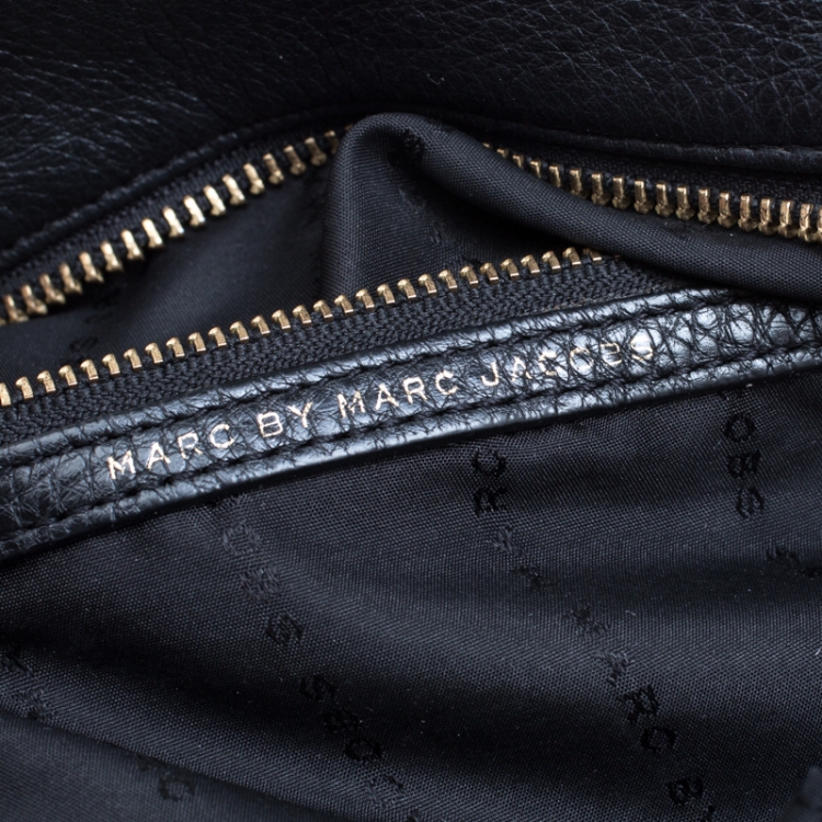 Pre Owned Marc by Marc Jacobs Black Leather Top Handle Bag