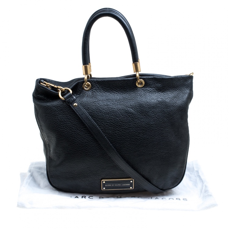 Pre Owned Marc by Marc Jacobs Black Leather Top Handle Bag