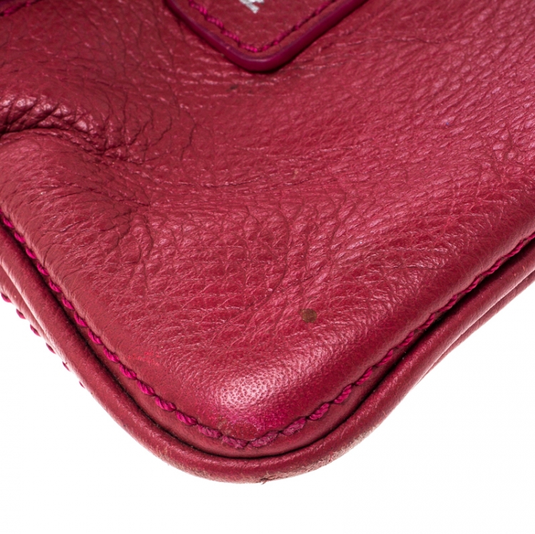 Pre Owned Marc by Marc Jacobs Pink Pebbled Leather Crossbody Bag