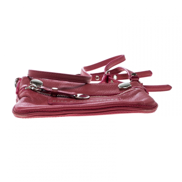 Pre Owned Marc by Marc Jacobs Pink Pebbled Leather Crossbody Bag