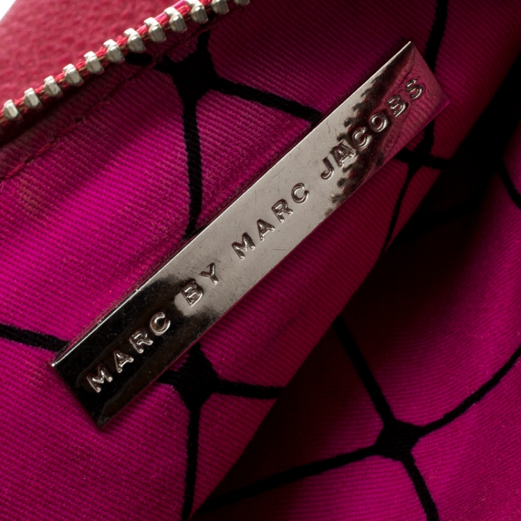 Pre Owned Marc by Marc Jacobs Pink Pebbled Leather Crossbody Bag