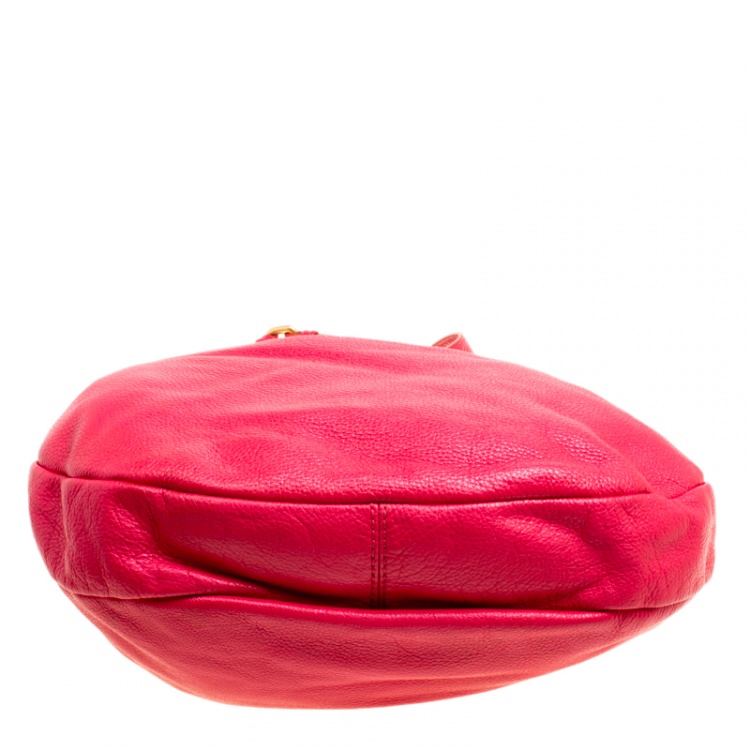 Pre Owned Marc by Marc Jacobs Red Leather Classic Q Hillier Hobo