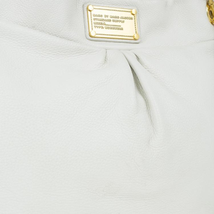 Pre Owned Marc by Marc Jacobs White Classic Q Hillier Hobo