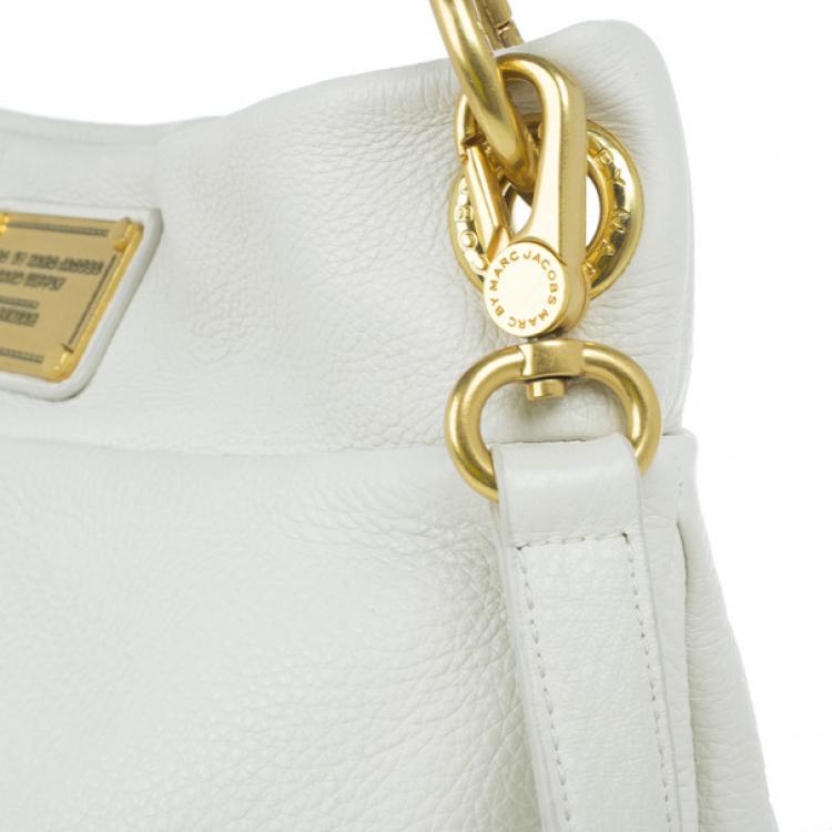 Pre Owned Marc by Marc Jacobs White Classic Q Hillier Hobo