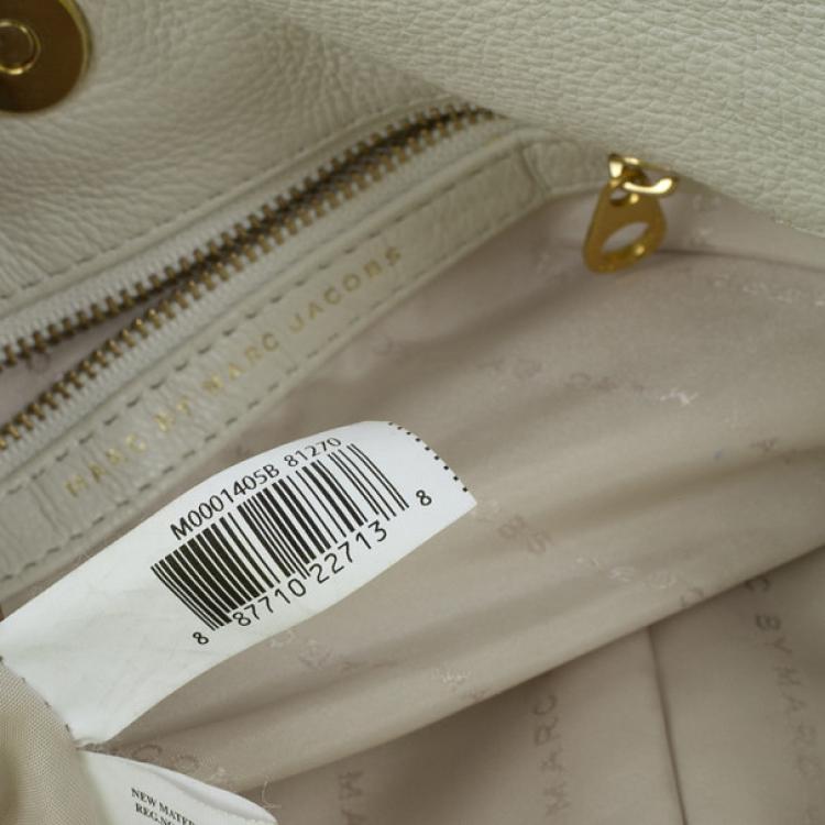 Pre Owned Marc by Marc Jacobs White Classic Q Hillier Hobo