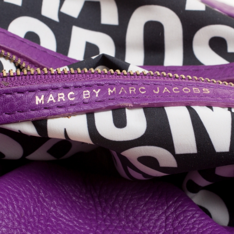 Pre Owned Marc by Marc Jacobs Purple Leather Classic Q Natasha Crossbody Bag