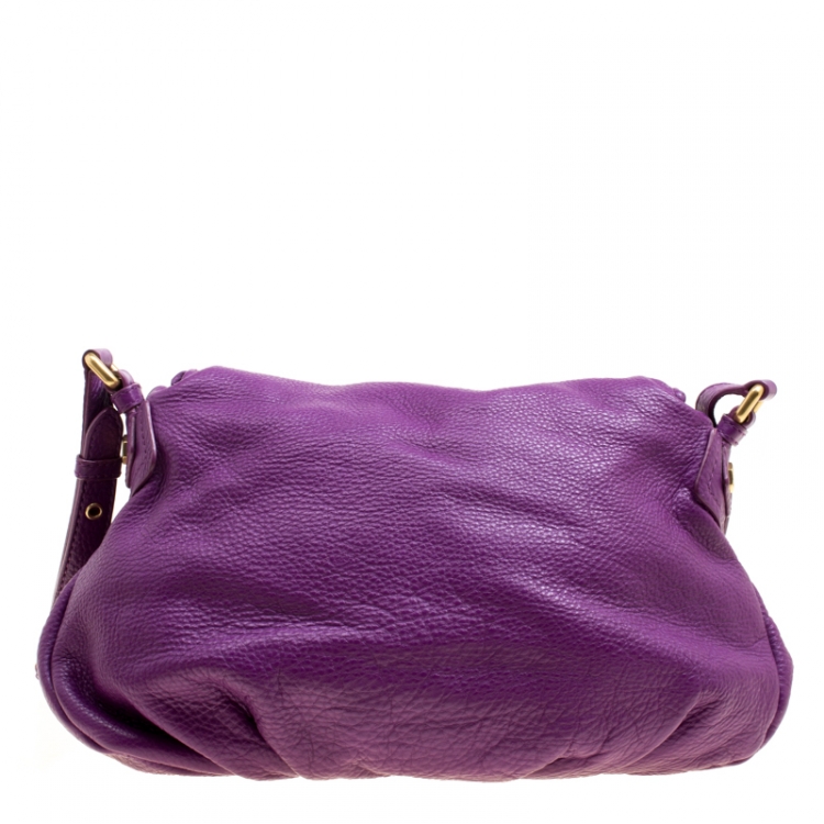 Pre Owned Marc by Marc Jacobs Purple Leather Classic Q Natasha Crossbody Bag