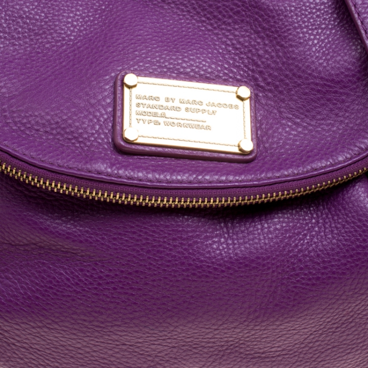 Pre Owned Marc by Marc Jacobs Purple Leather Classic Q Natasha Crossbody Bag