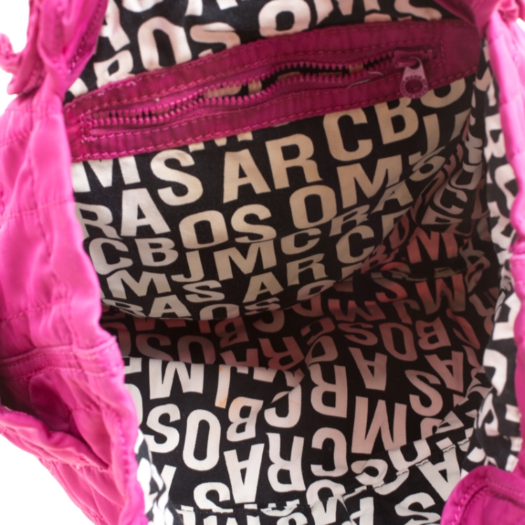 Pre Owned Marc by Marc Jacobs Pink Nylon Medium Pretty Tate Tote Bag
