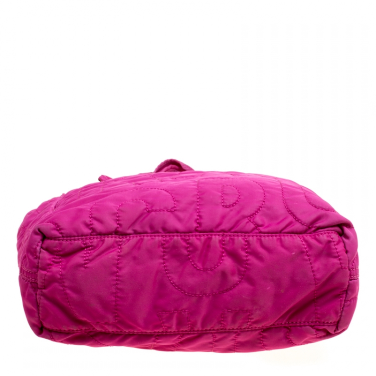 Pre Owned Marc by Marc Jacobs Pink Nylon Medium Pretty Tate Tote Bag