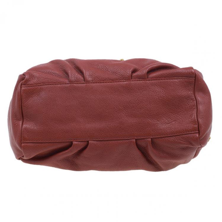 Pre Owned Marc by Marc Jacobs Rouge Leather Classic Q Fran Shoulder Bag