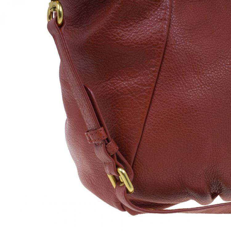 Pre Owned Marc by Marc Jacobs Rouge Leather Classic Q Fran Shoulder Bag