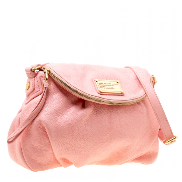 Pre Owned Marc by Marc Jacobs Pink Leather Classic Q Natasha Crossbody Bag