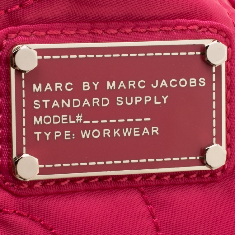 Pre Owned Marc by Marc Jacobs Pink Nylon Medium Pretty Tate Tote