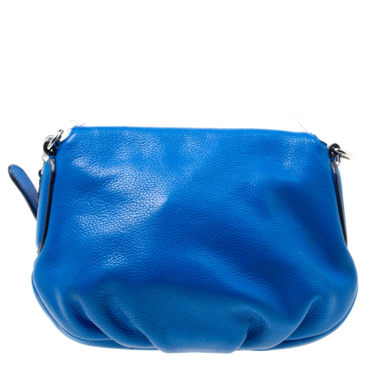 Pre Owned Marc by Marc Jacobs Blue Leather Classic Q Natasha Crossbody Bag