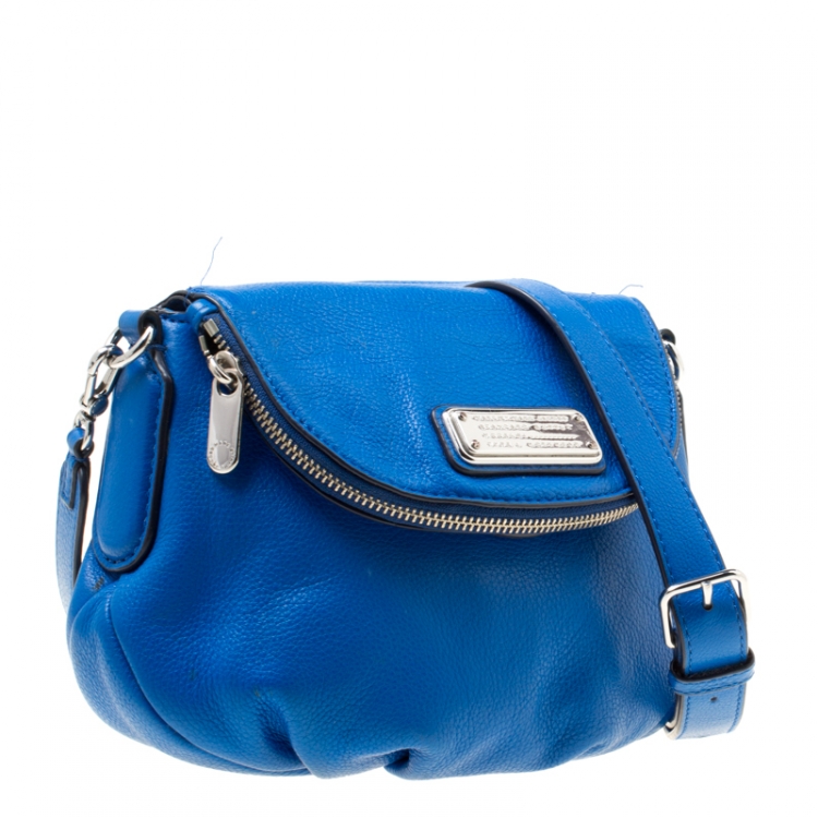 Pre Owned Marc by Marc Jacobs Blue Leather Classic Q Natasha Crossbody Bag