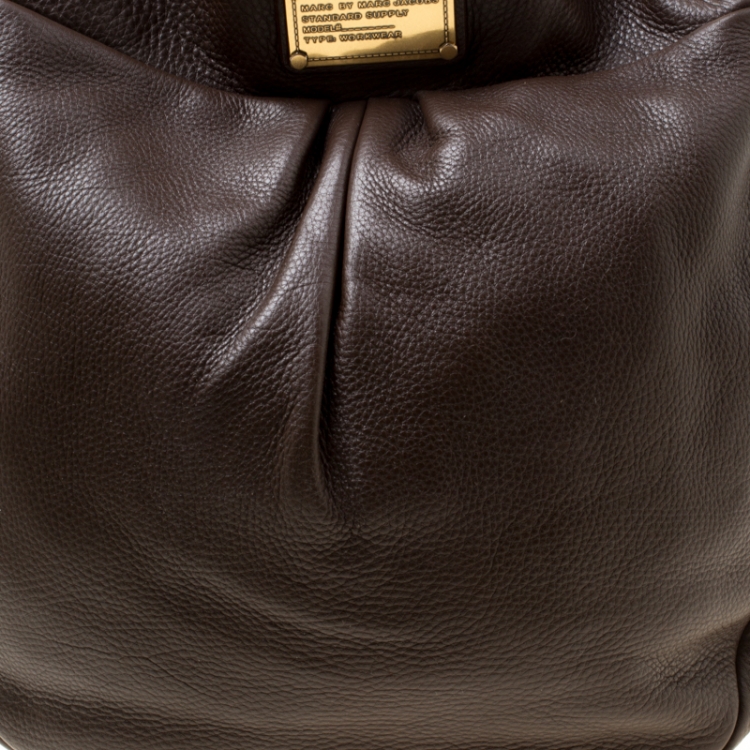 Pre Owned Marc by Marc Jacobs Brown Leather Classic Q Hillier Hobo