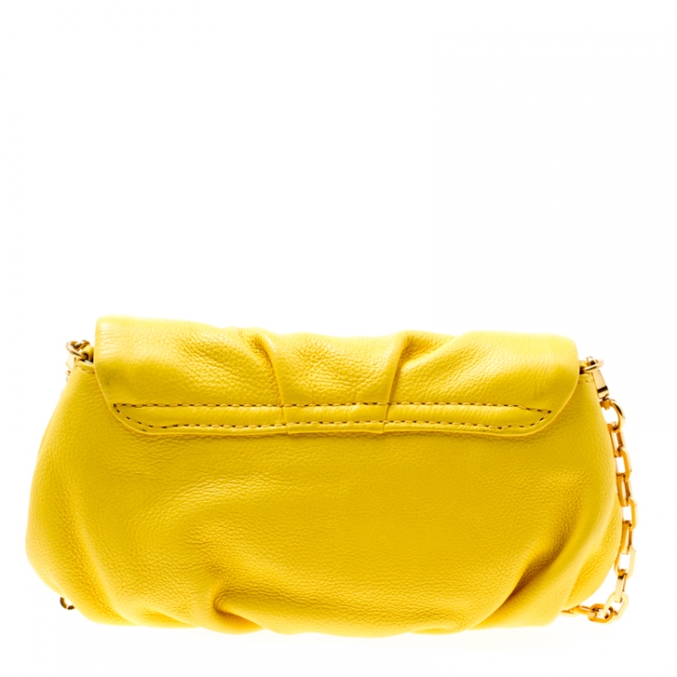 Pre Owned Marc by Marc Jacobs Yellow Leather Classic Q Karlie Crossbody Bag