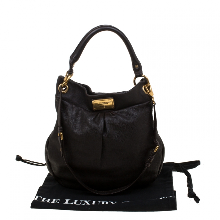 Pre Owned Marc by Marc Jacobs Dark Brown Leather Classic Q Hillier Hobo