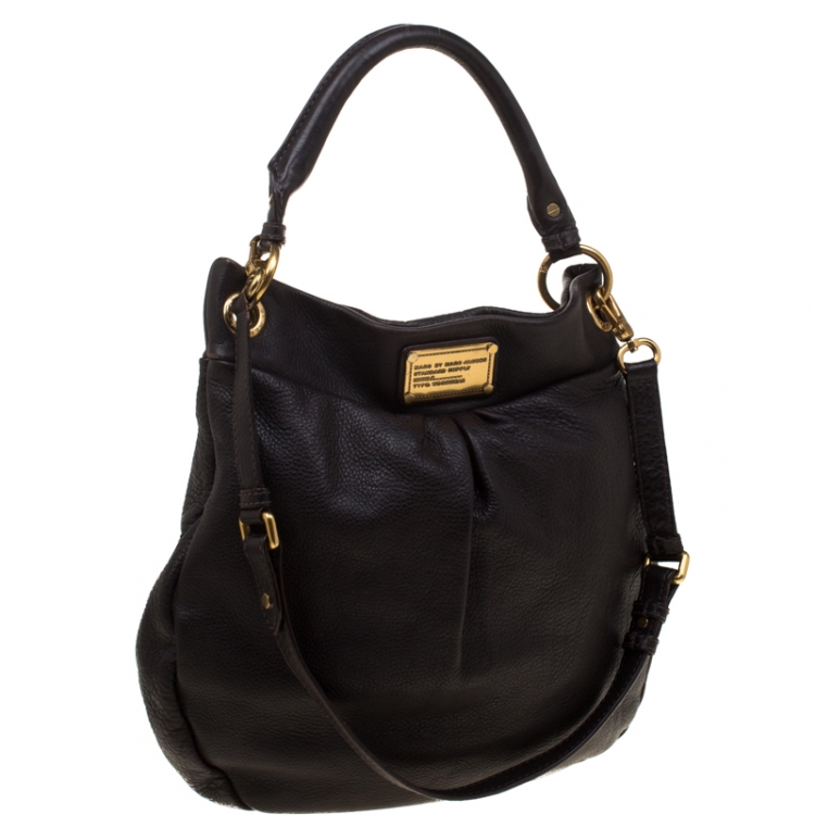 Pre Owned Marc by Marc Jacobs Dark Brown Leather Classic Q Hillier Hobo