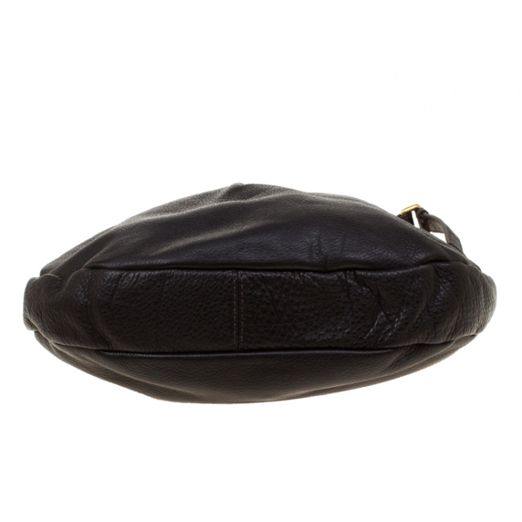 Pre Owned Marc by Marc Jacobs Dark Brown Leather Classic Q Hillier Hobo