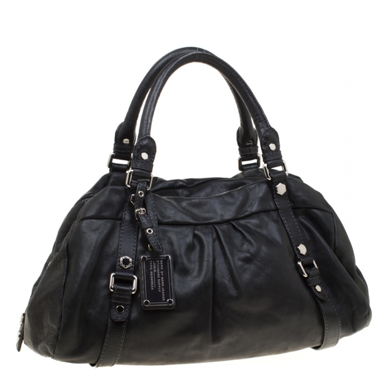 Pre Owned Marc by Marc Jacobs Black Leather Top Handle Bag