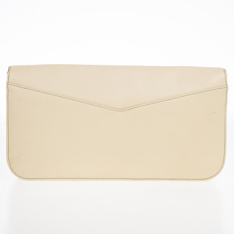 Pre Owned Marc by Marc Jacobs Cream Bianca Clutch 
