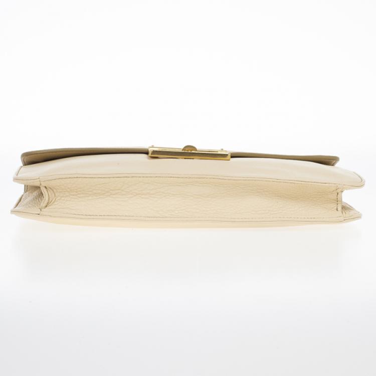 Pre Owned Marc by Marc Jacobs Cream Bianca Clutch 