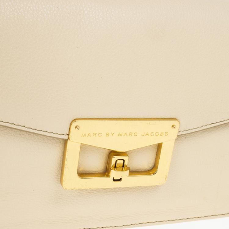Pre Owned Marc by Marc Jacobs Cream Bianca Clutch 