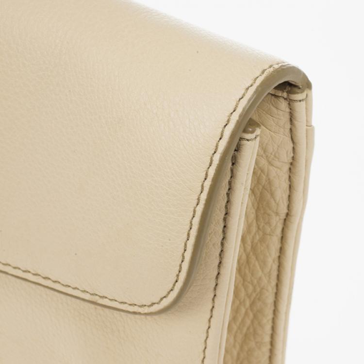 Pre Owned Marc by Marc Jacobs Cream Bianca Clutch 