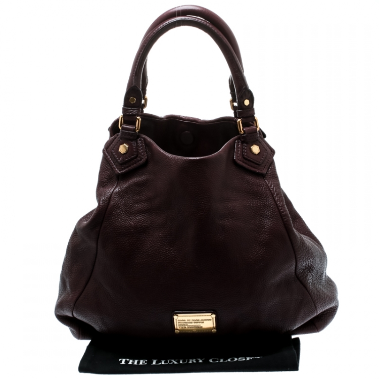 Pre Owned Marc By Marc Jacobs Purple Leather Francesca Tote
