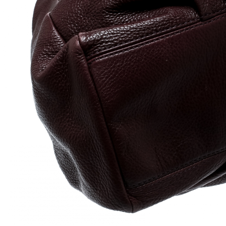 Pre Owned Marc By Marc Jacobs Purple Leather Francesca Tote