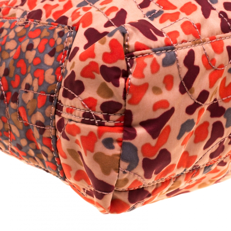Pre Owned Marc by Marc Jacobs Multicolore Printed Nylon Medium Pretty Tate Tote 