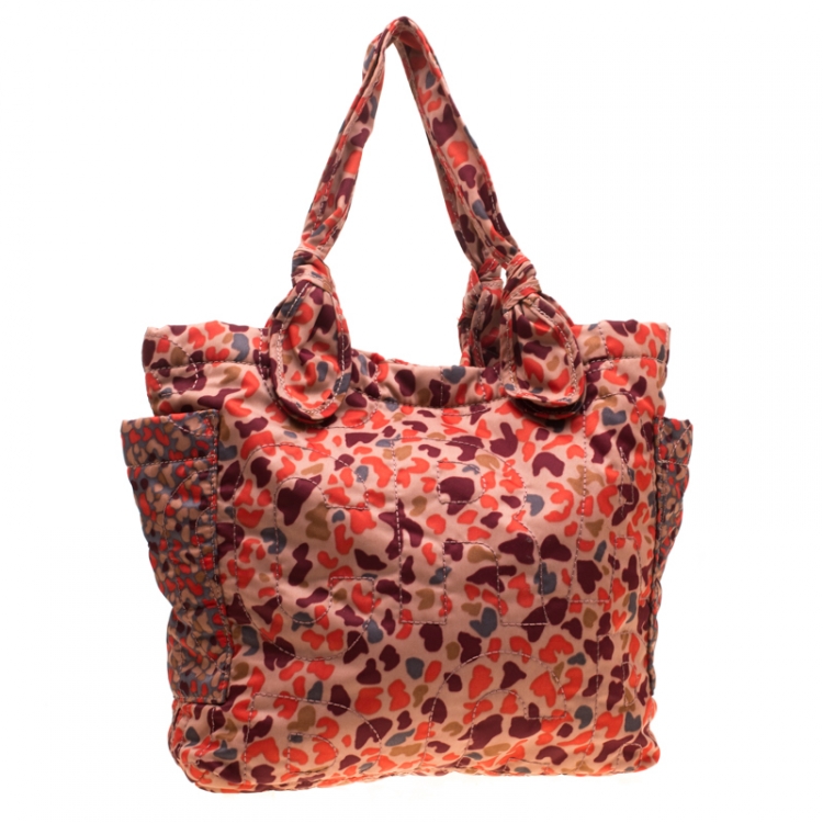 Pre Owned Marc by Marc Jacobs Multicolore Printed Nylon Medium Pretty Tate Tote 