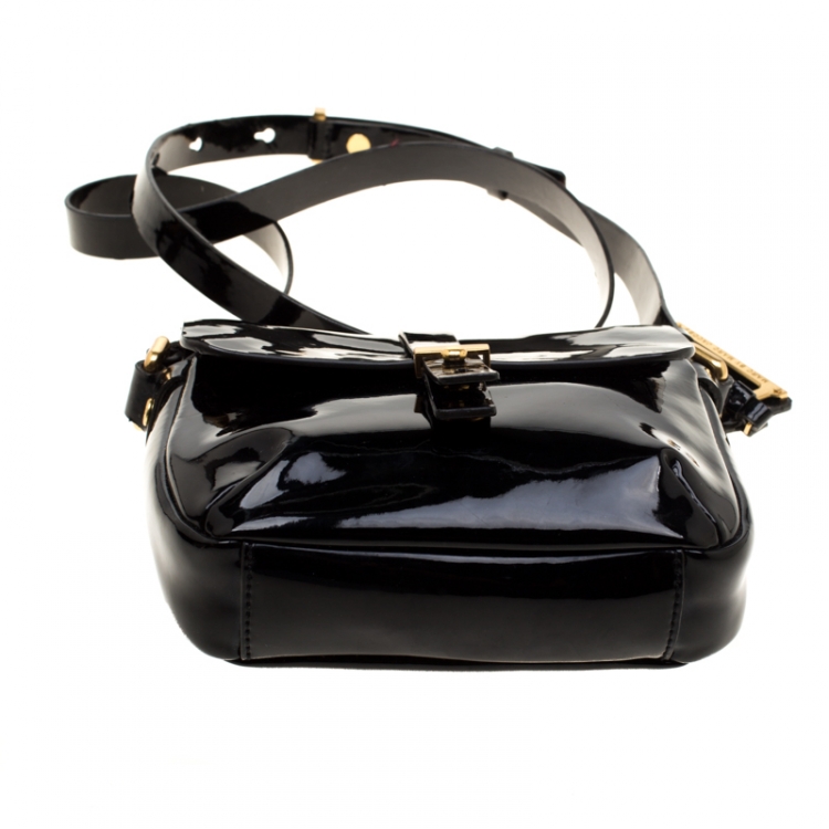 مملوكة مسبقًا Marc by Marc Jacobs Black Patent Leather Crossbody Bag