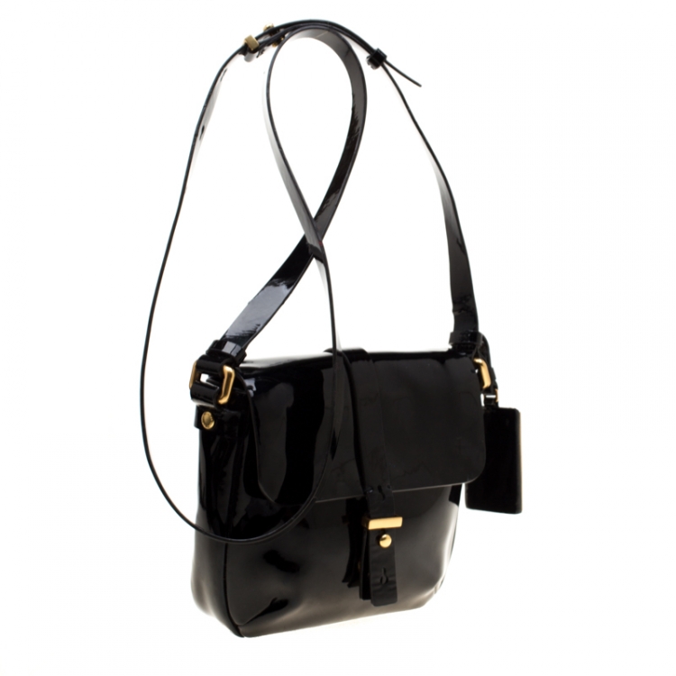 مملوكة مسبقًا Marc by Marc Jacobs Black Patent Leather Crossbody Bag