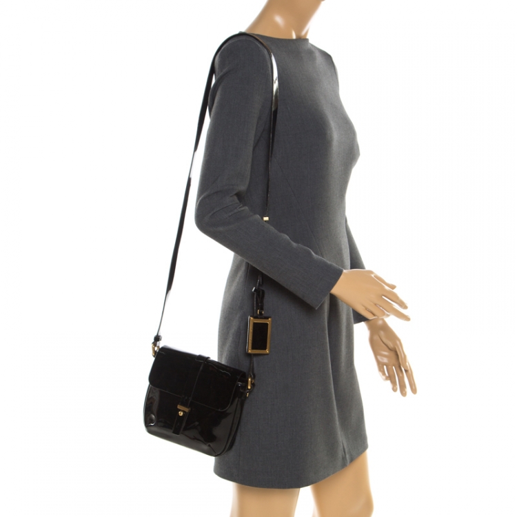 مملوكة مسبقًا Marc by Marc Jacobs Black Patent Leather Crossbody Bag