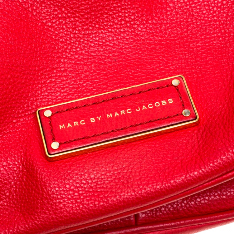 Pre Owned Marc by Marc Jacobs Red Leather Too Hot To Handle Hobo Bag